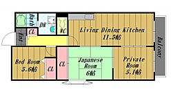 アークコート 3LDKの間取図画像