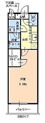 エステ・ラグーナ八番館 1Kの間取図画像