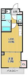 ラモーナ半田 1LDKの間取図画像