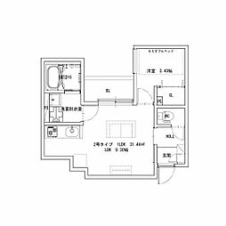 REGALEST初芝 1LDKの間取図画像