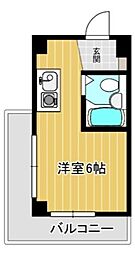 ロイヤルハイツ北野田 ワンルームの間取図画像
