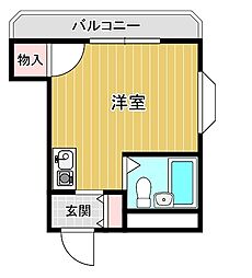シャトル.マキ ワンルームの間取図画像