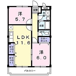 間取図画像 2LDK