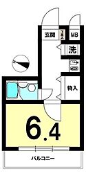 ライオンズマンション川口第10 1Kの間取図画像