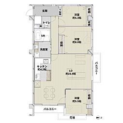 間取図画像 3LDK