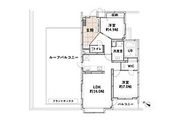ノトス目黒東が丘 2LDKの間取図画像