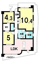 アンビエント上野芝 3LDKの間取図画像