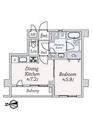 グランドメゾン本郷 1DKの間取図画像