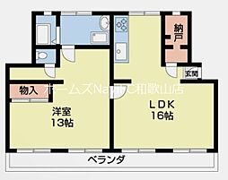 プレスガーデンあおい 1LDKの間取図画像
