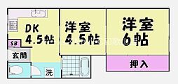 岩尾マンション 1DKの間取図画像