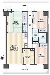 セントレー狭山第3 3LDKの間取図画像