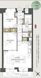 シーアイマンション狭山 2LDKの間取図画像