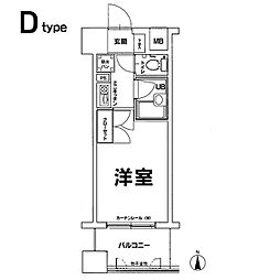 エスリード新大阪第8 1Kの間取図画像