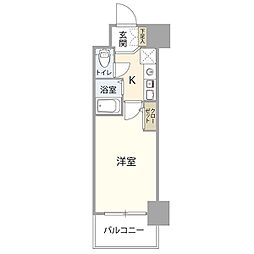 エスリード南森町駅前 1Kの間取図画像