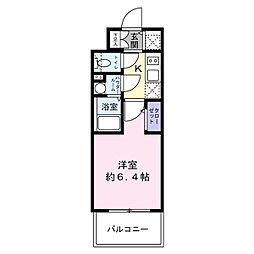 エスリード新大阪ザ・プレミアWEST 1Kの間取図画像