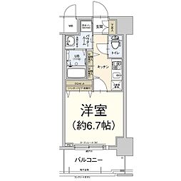 エスリード弁天町南 1Kの間取図画像