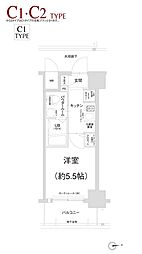 エスリード神戸WEST 1Kの間取図画像