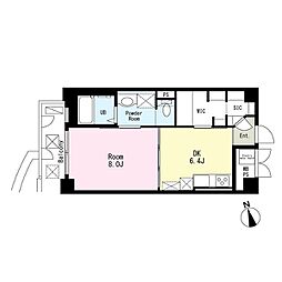 レユニール優 1DKの間取図画像