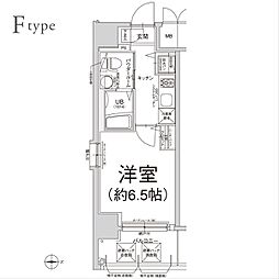 エスリード江坂江の木町 1Kの間取図画像