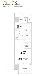 エスリード京都梅小路 1Kの間取図画像