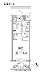 エスリード大阪プライムゲート 1Kの間取図画像