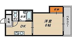 サンライフ内代 1DKの間取図画像