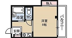 T&Aコート ワンルームの間取図画像