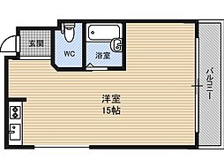 さくらシャトー東野田 ワンルームの間取図画像