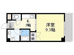 プレジール今福鶴見 1Kの間取図画像