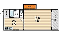 フリージアアベニュー 1DKの間取図画像