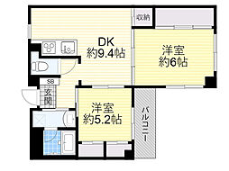 シェルマンド毛馬 2LDKの間取図画像