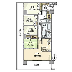 ファインフラッツ関目ザ・レジデンス 4LDKの間取図画像