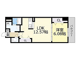 プリムローズアヴェニュー 1LDKの間取図画像