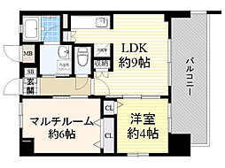 エステムプラザ京橋3リベルタ 1SLDKの間取図画像