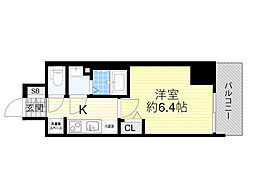 プレサンス桜ノ宮イーサリアル 1Kの間取図画像