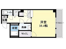 フランカー桜ノ宮 1Kの間取図画像