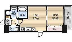 ブランブリエ京橋 1DKの間取図画像