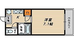 ヘリテージ鶴見 1Kの間取図画像