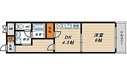 メゾン城北 1DKの間取図画像