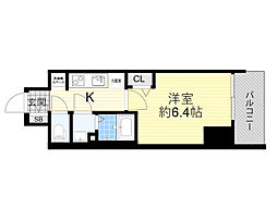 プレサンス桜ノ宮イーサリアル 1Kの間取図画像