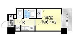 エスリード京橋ステーションプラザ 1Kの間取図画像