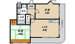 ソナーレ崎山 2LDKの間取図画像