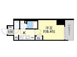 プレサンス桜ノ宮イーサリアル 1Kの間取図画像