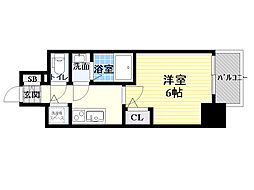 エスリード京橋グレイス 1Kの間取図画像