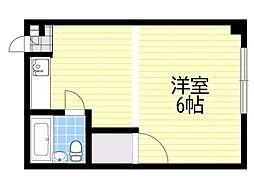 マンションKLM ワンルームの間取図画像
