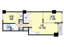緑橋コーポ2号棟 2LDKの間取図画像