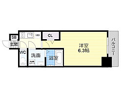 ファーストフィオーレ京橋ブレイニー 1Kの間取図画像