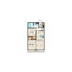 さくら十番館 1SLDKの間取図画像