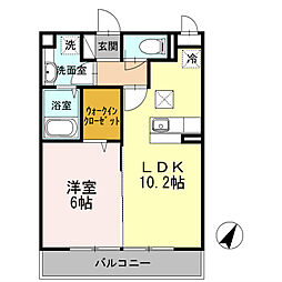 ヴィクトワール壱番館 1LDKの間取図画像