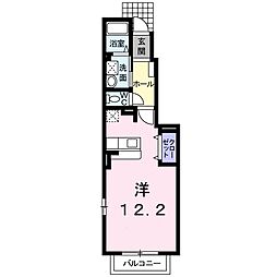 カーサドマーニ1 ワンルームの間取図画像